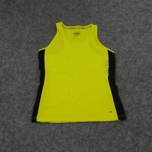 Ralph Lauren Active Tank Top Womens Petite Medium Athleisure Running Yellow K